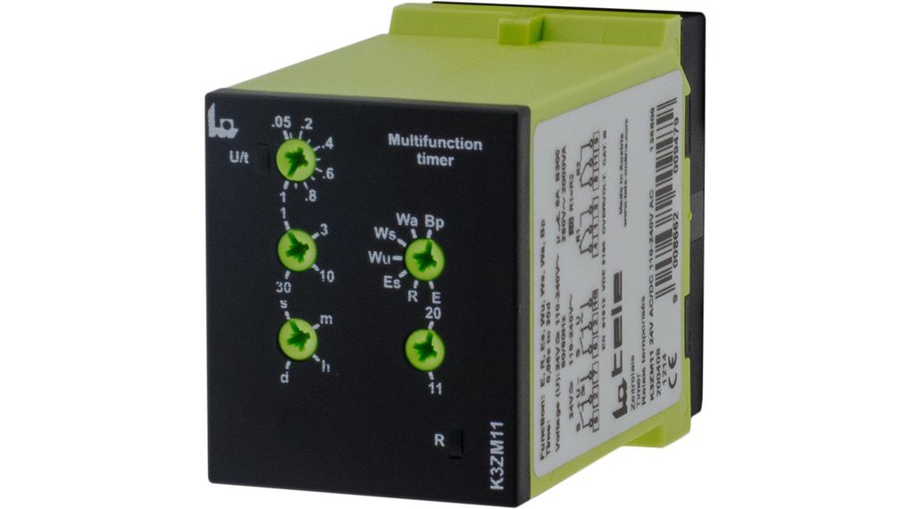 K3ZM11 Series Timer Relay, 2-Contact24 V, 1 s to 30 Days, Multifunction-Function, DPDT DPDT IP40