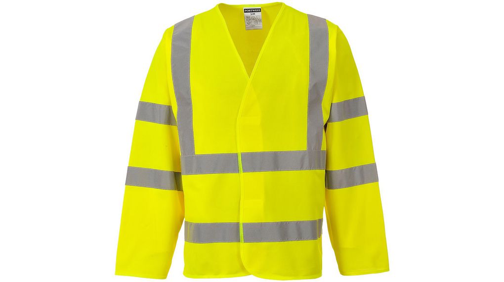 Vest-Port Yellow Unisex Hi Vis Jacket, Polyester, Jaune