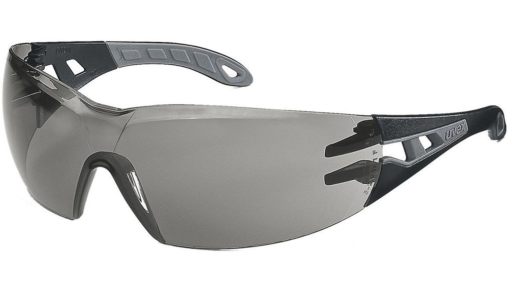 pheos Anti-Mist UV Safety Glasses, Grey PC Lens, Vented