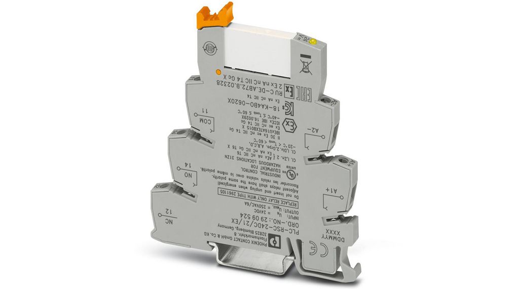 Phoenix Contact PLC-RSC-24DC/21/EX Series Interface Relay, DIN Rail Mount, 24V dc Coil, SPDT, 1-Pole