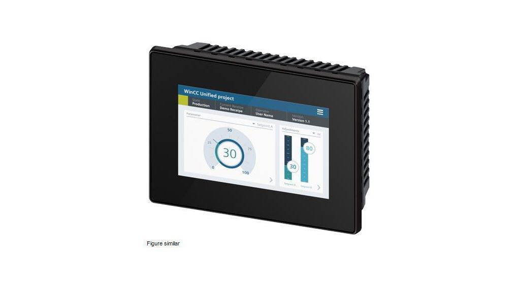 Neutral Front Series HMI Panel - 7 in, TFT Display, 800 x 480 pixel IP65