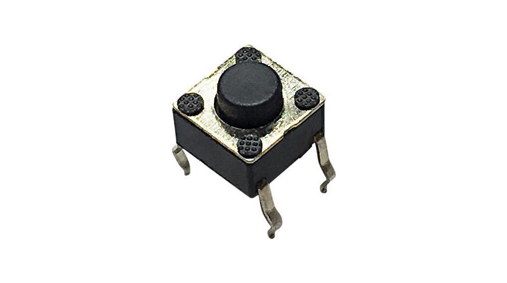 Interrupteur tactile pour circuit imprimé , 1NO, 2.45N, 6 x 6mm,