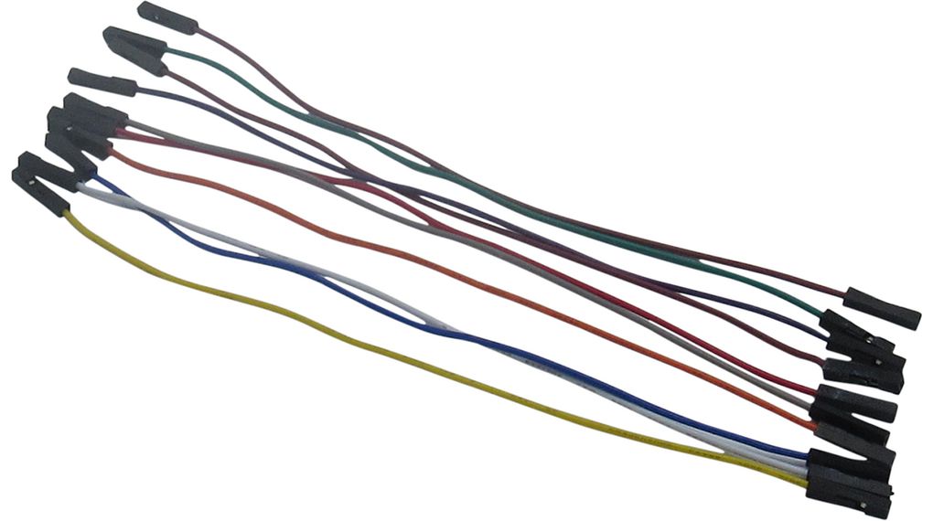 Jumper Wire, Female to Female, 10 ST, 150 mm, multicoloured
