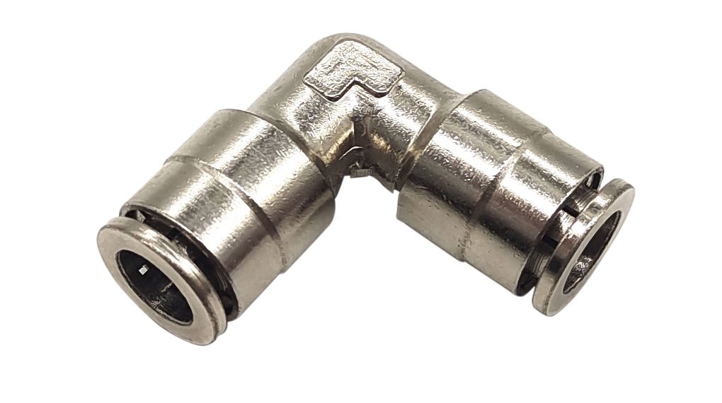 L-Fitting, Brass, Ø6 mm, Push-In Connector