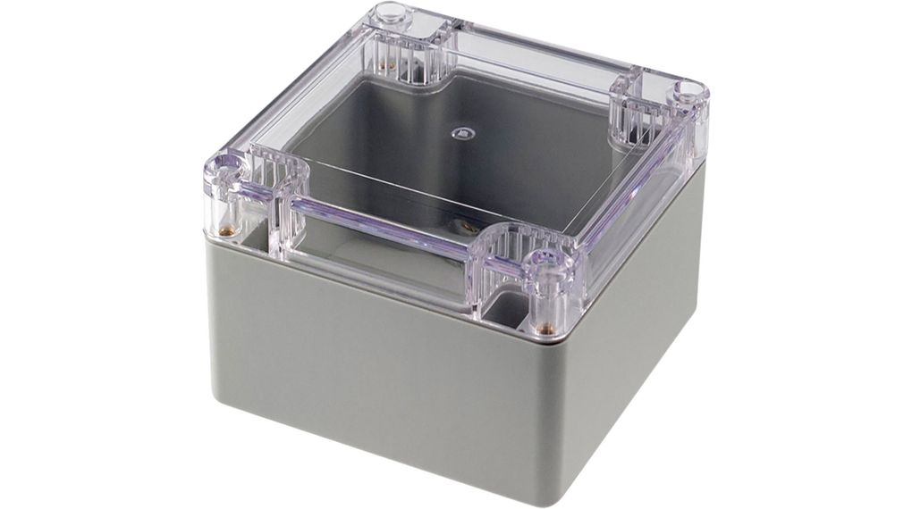 Rnd 455 00198 Rnd Components Plastic Enclosure 120x120x90mm Light Grey Polycarbonate Ip65 9391