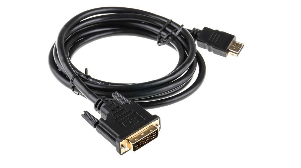 Câble vidéo, Fiche mâle HDMI - DVI Plug, 1920 x 1080, 2m