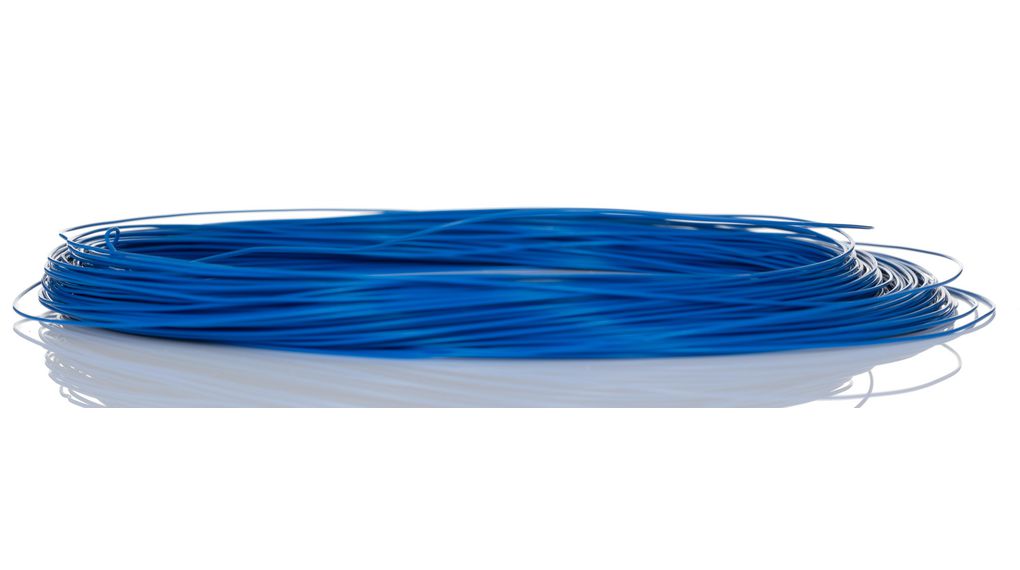 Stranded Wire ETFE 0.05mm² Silver-Plated Copper Blue 50m