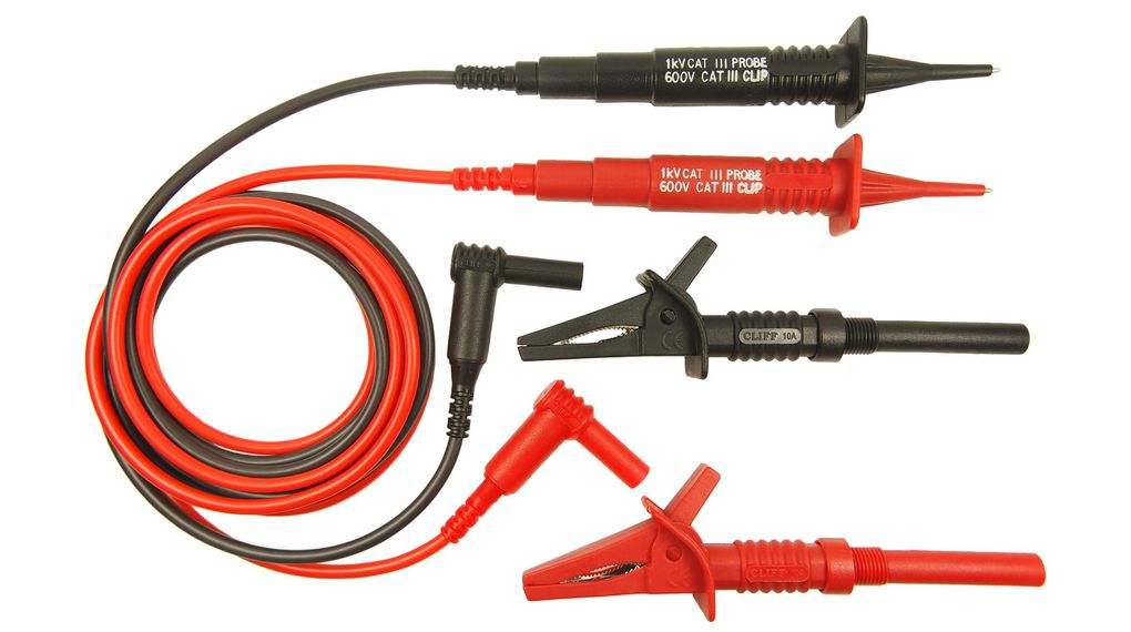 Test Lead Kit 1.5m 1 kV / 600 V CAT III / CAT II Black / Red