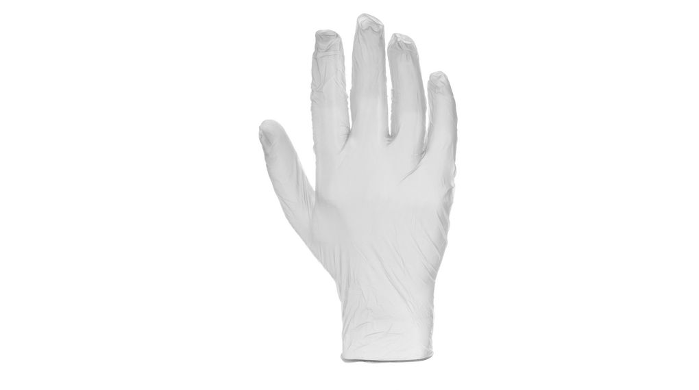 Disposable Gloves, Polyvinylchloride (PVC), Glove Size Medium, Transparent, Pack of 100 pieces
