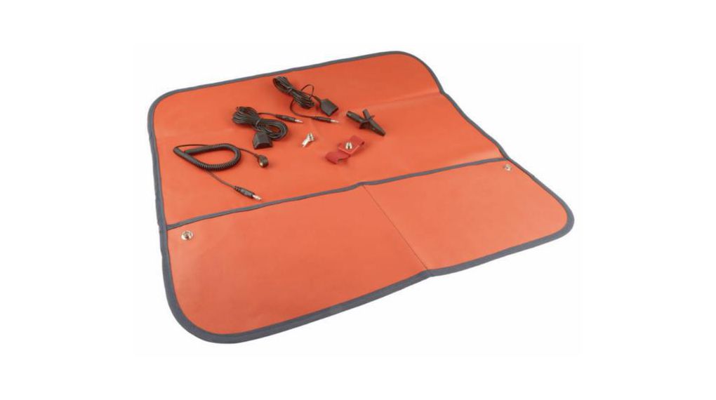 Kit de terrain ESD, 590 x 550mm, Rouge