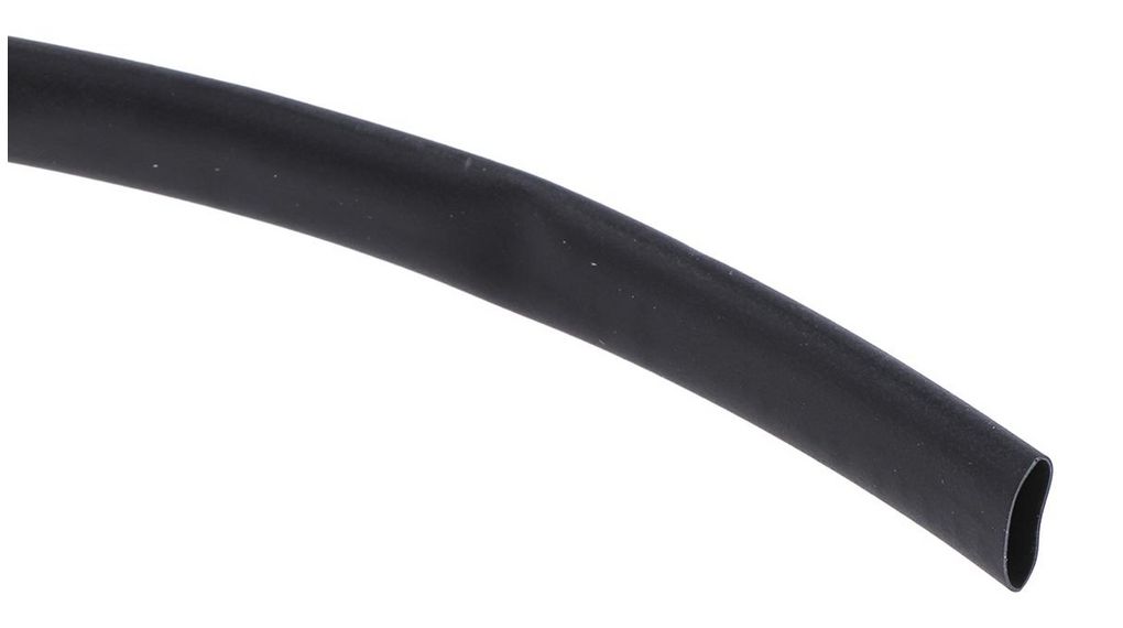 Schrumpfschlauch Polyolefin, 2.4 ... 4.8mm, Schwarz, 9m, Rolle à 9 m