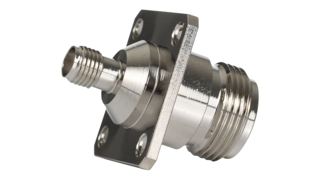 RF Adapter, Straight, Brass, 11GHz, SMA Socket - N Socket, 50Ohm