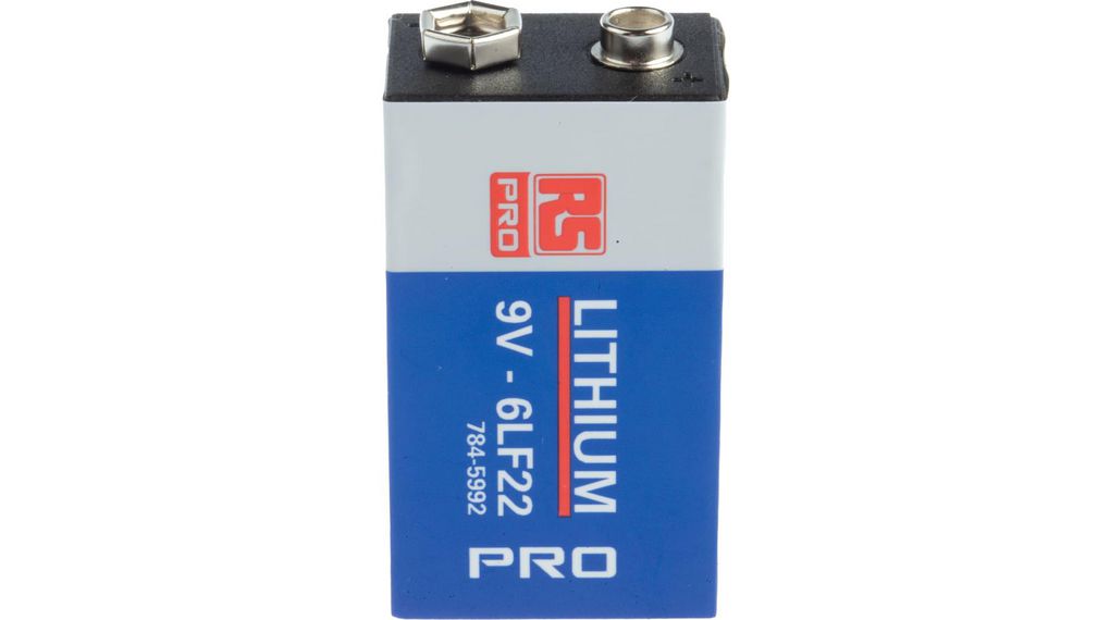Primary Battery, Lithium Manganese Dioxide, PP3, 9V