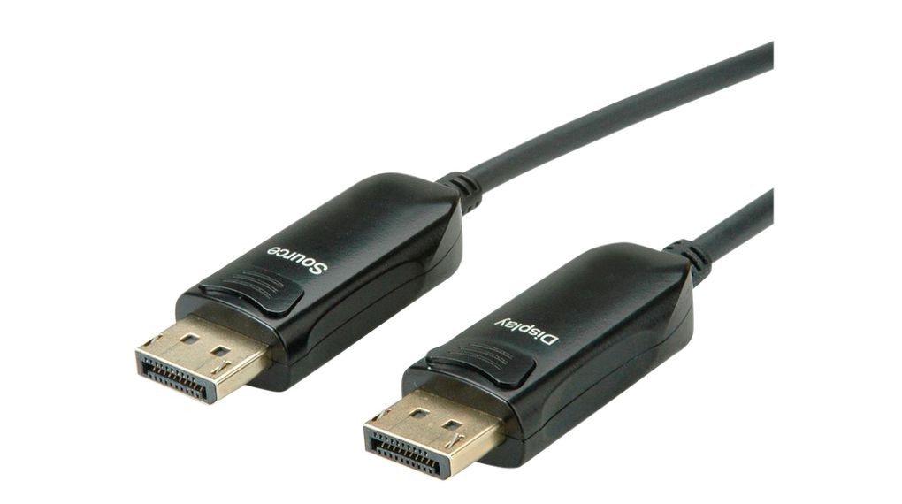Câble vidéo, Mâle DisplayPort - Fiche DisplayPort, 7680 x 4320, 20m