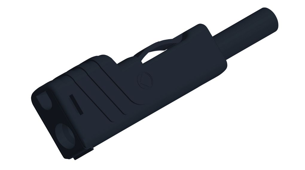Safety plug, Black, Nickel-Plated, 30V, 30A