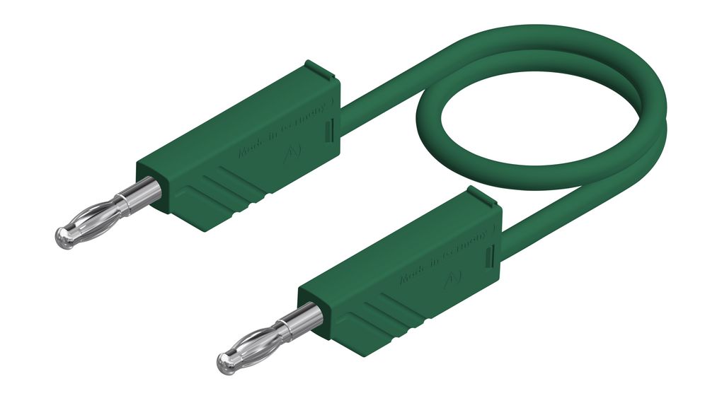 Cavo da laboratorio, Ottone stagnato, 2m, Verde