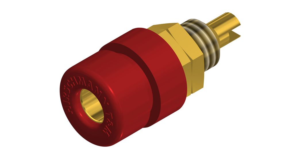 Messing Gold BIL 30 AU ROT / RED | SKS Hirschmann Test & Measurement Bananenbuchse ...