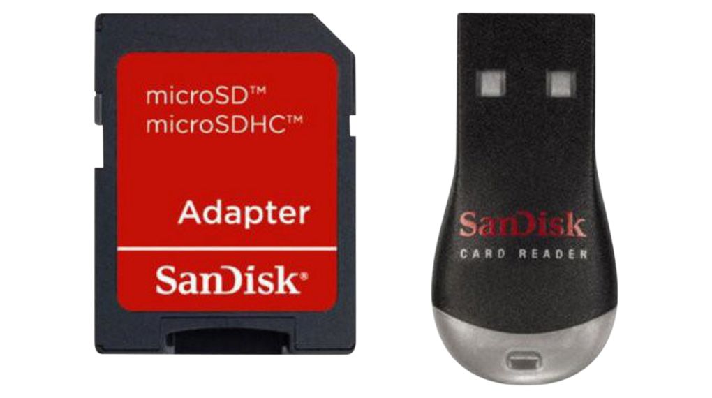 Memory Card Reader, External, Number of Slots 1, USB-A 2.0, Black / Red