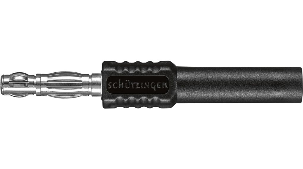 Plug, Black, Nickel-Plated, 30V, 16A