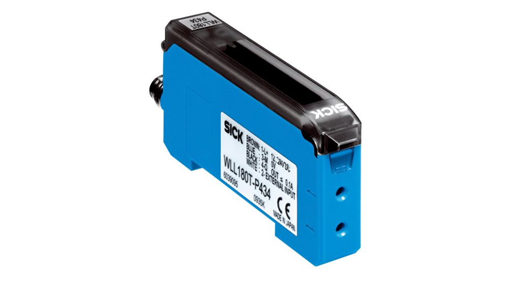Lichtleiter-Sensor PNP 16us 24V LED, sichtbares rotes Licht Stecker, M8, 4-polig IP50 WLL180T