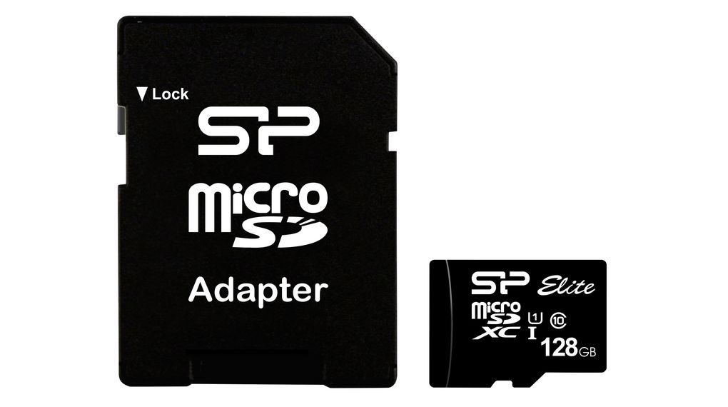 Memory Card, microSD, 128GB, 85MB/s, 15MB/s, Black