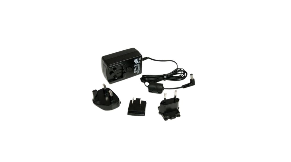 Netzteil 12V 1.5A Typ A (NEMA 1-15) / Schutzkontaktstecker Typ C (CEE 7/16) / UK-Stecker Typ G (BS1363) Zylinderstecker, 2.1 x 5.5 mm