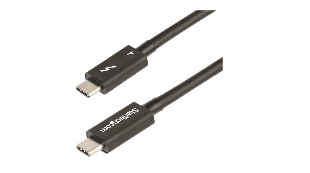 Kabel, USB C-Stecker - USB C-Stecker, 1m, USB 4.0, Schwarz