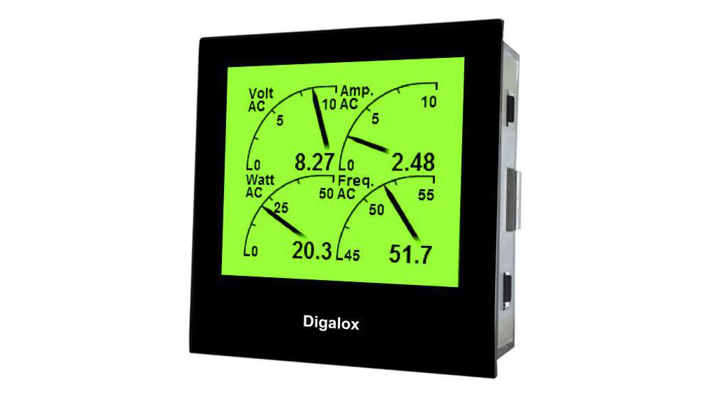 Graphical Panel Meter, -500 ... 500 V, AC: 0 ... 10 A / DC: 0 ... 10 A