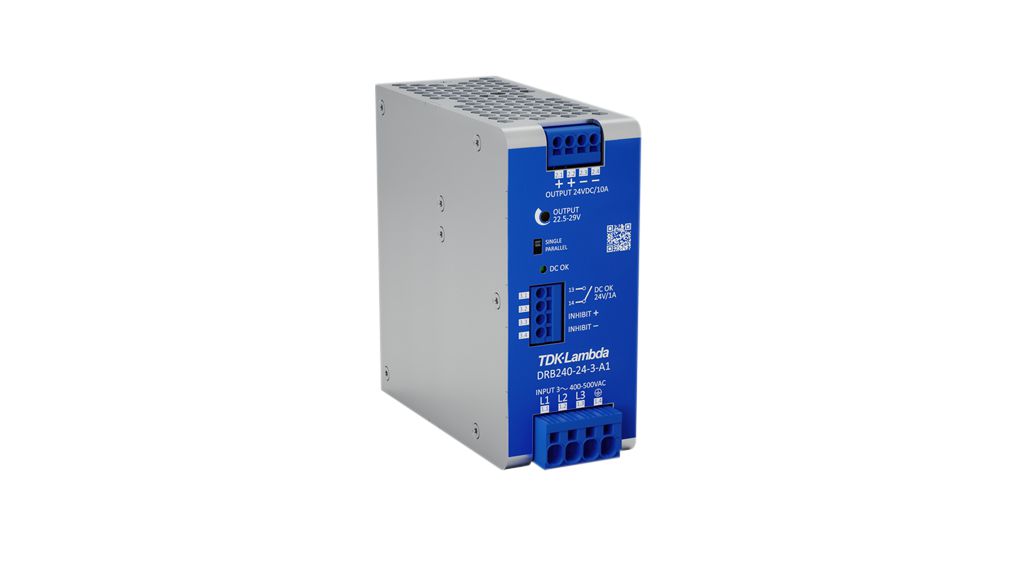Alimentation pour rail DIN 93% 24V 10A 240W Réglable DRB