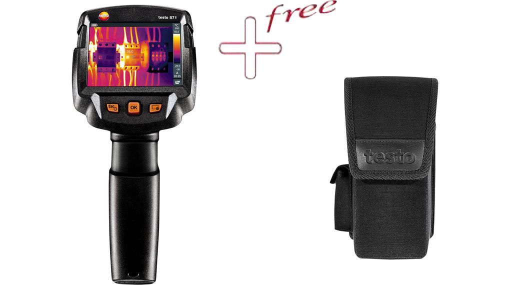 Thermal Imager with Holster Case, LCD, -30 ... 650°C, 9Hz, IP54, Fixed, 240 x 180, 35 x 26°