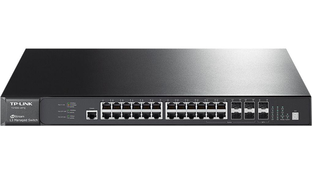 T3700G-28TQ, TP-Link Switch Ethernet, Prises RJ45 24, Ports fibre 6SFP,  10Gbps, Layer 3 Managed
