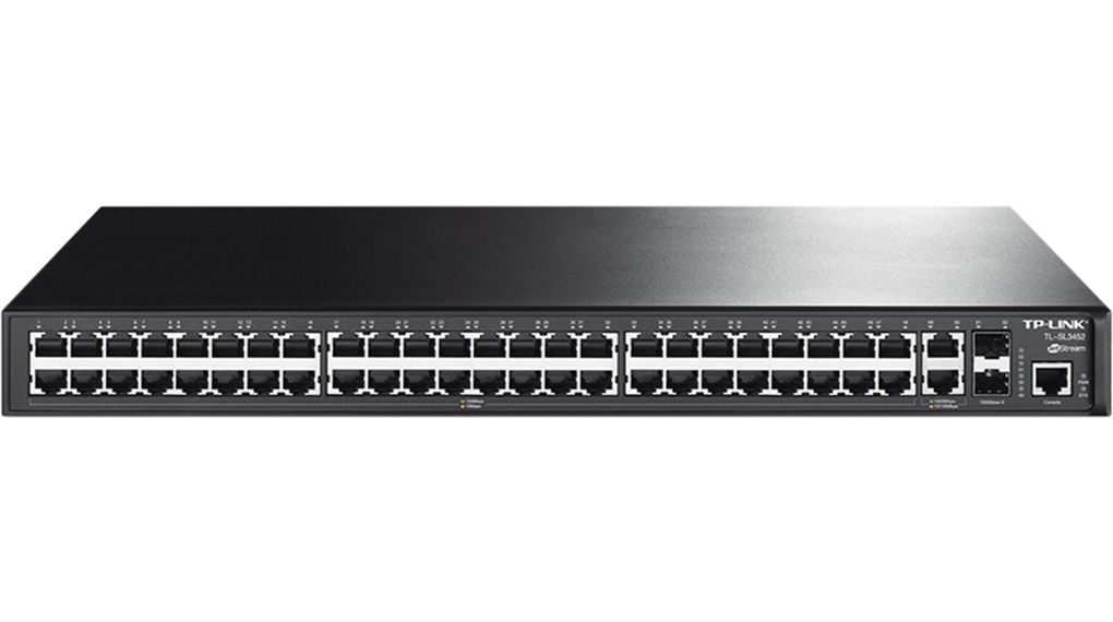 TL-SL3452, TP-Link Switch Ethernet, Prises RJ45 50, Ports fibre 2SFP,  1Gbps, Couche 2 géré