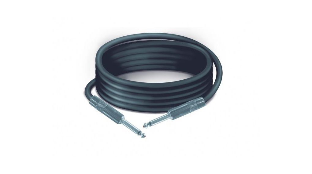 Audio Cable, Mono, 6.35 mm Jack Plug - 6.35 mm Jack Plug, 6m