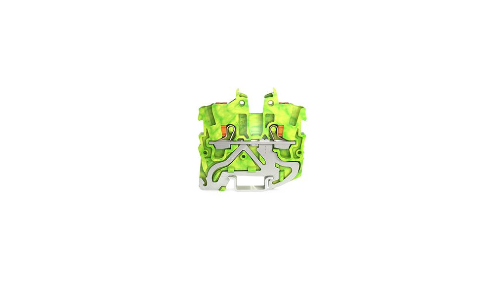 Aardklem, Kooitang, 2 Polen, , 1mm², Groen/geel
