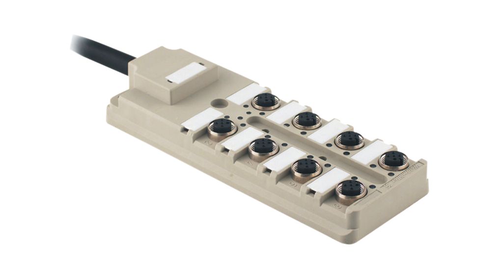 Sensor-Actuator Distributor M12, 4-Pole, A-Coded 9 A