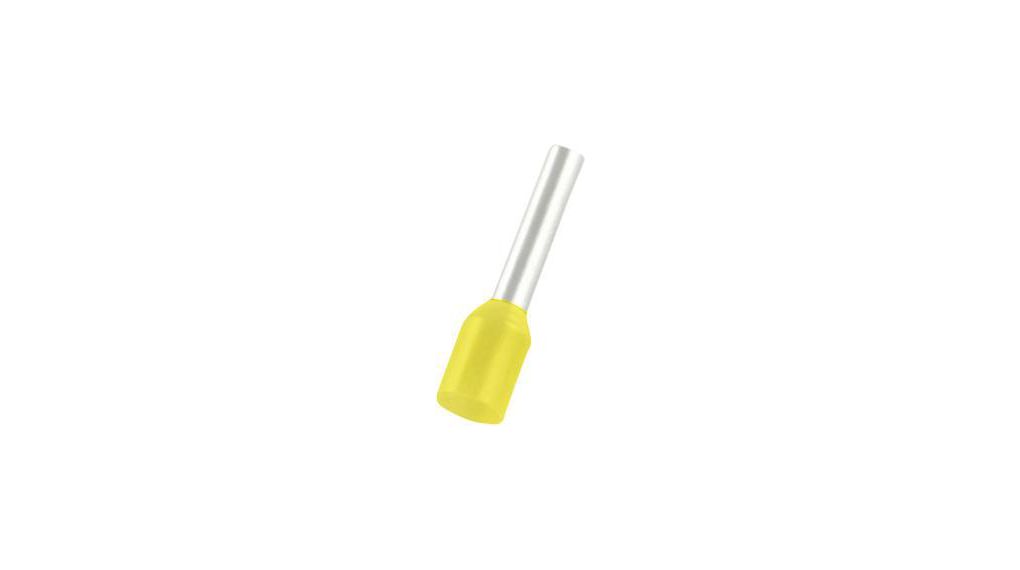Bootlace Ferrule 6mm² Yellow 20mm Pack of 100 pieces