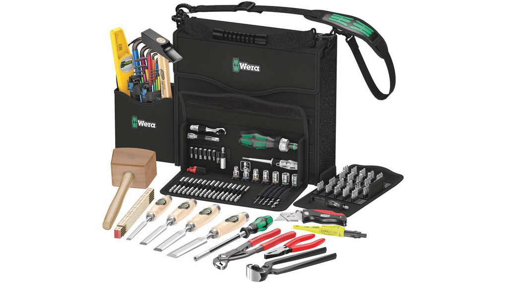 05134011001, Wera Tool Kit for Wood Applications, Wera 2go H 1, Number of  Tools - 134