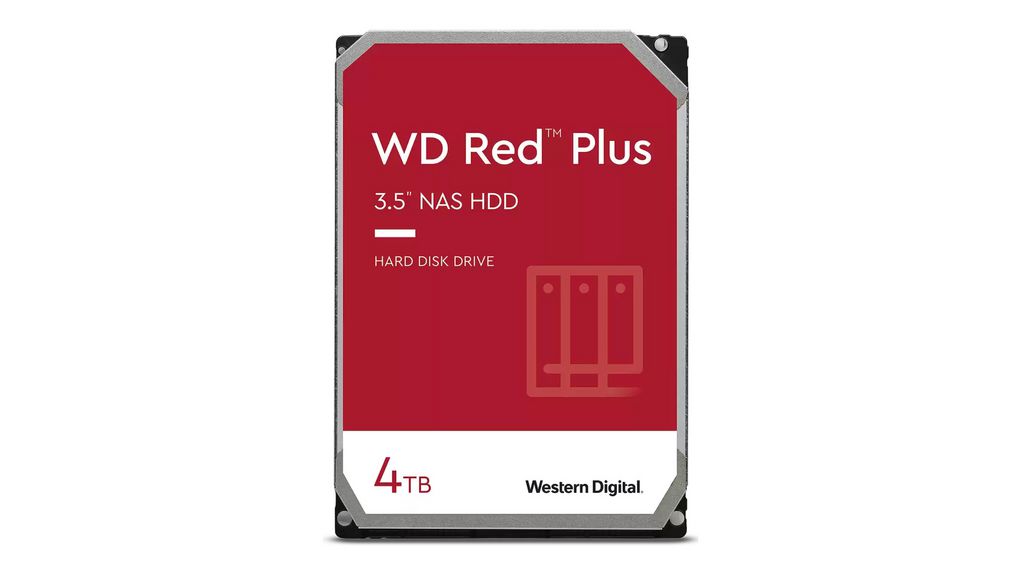 Disque dur, WD Red Plus, 3.5", 4TB, SATA III