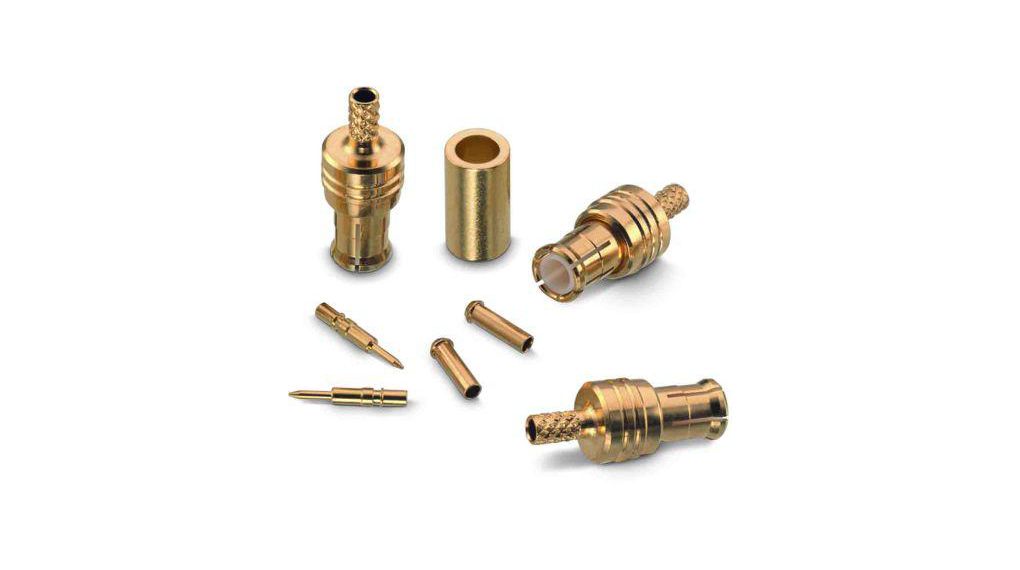 Wurth Elektronik WR-MCX Series, Plug Cable Mount MCX Connector, 50Ohm, Crimp Termination, Straight Body
