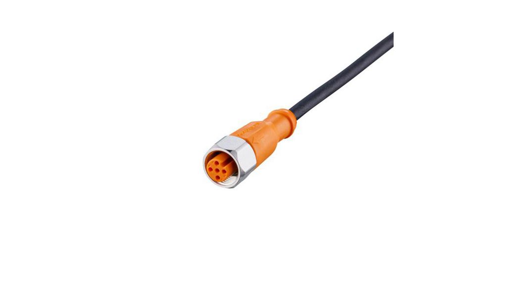 ifm electronic Female 1 way M12 to Unterminated Sensor Actuator Cable, 12.5 m, Droit Conducteurs, 12.5m, IP65 / IP67 / IP68 / IP69K, Noir