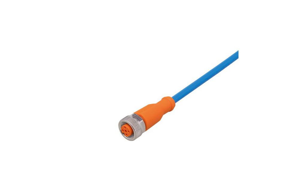 ifm electronic Female 1 way M12 to Unterminated Unterminated Sensor Actuator Cable, 10 m, Straight Conductors, 10m, IP67 / IP68 / IP69K, Blue