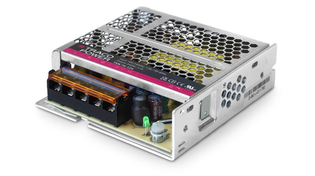 TRACOPOWER AC/DC Power Supply, TXN 75-14875 V48 W264V ac