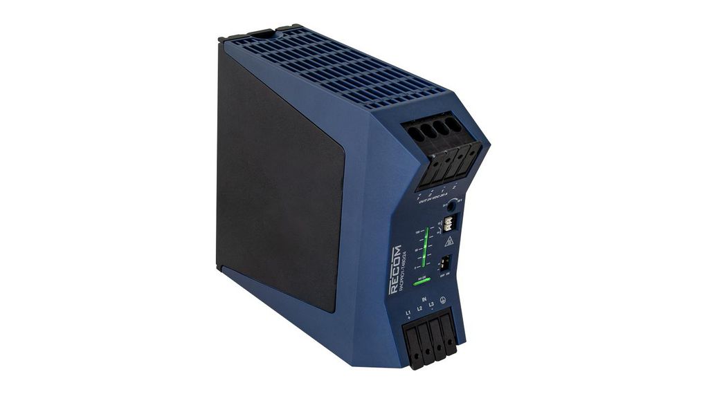 Recom RACPRO1-T480 DIN Rail DIN Rail Power Supply575V ac AC/DC Input, 20 A OutputDC480 W 20A 480W IP20