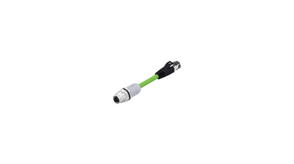 Circular Connector, 8 Contacts, Panel, M12 Connector, Socket, Female, IP67, 43 Series, Stecker, 8 Anzahl Kontakte, 0.5A, 30 / 42VAC / VDC, IP67