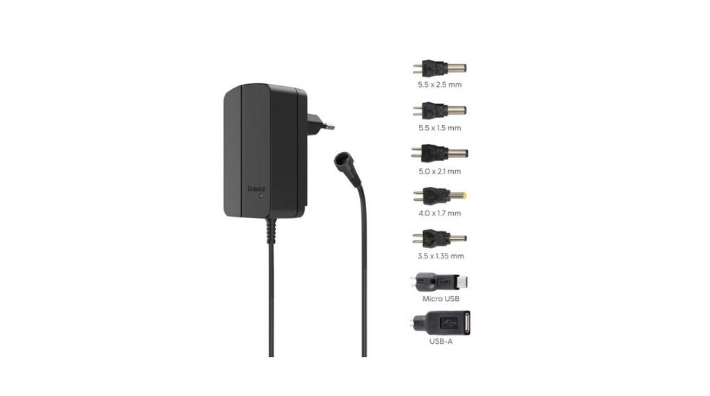 Hama 27W Plug-In Plug In Power Supply 3 → 12V Output, 2.25A Output 27W