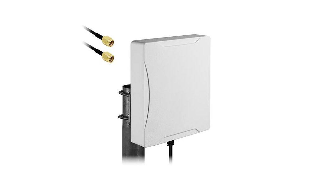 Siretta OSCAR66/5M/SMAM/S/LL/33 Panel Multiband Antenna with SMA Male Connector, 2G (GSM/GPRS), 3G (UTMS), 4G (LTE), 5G