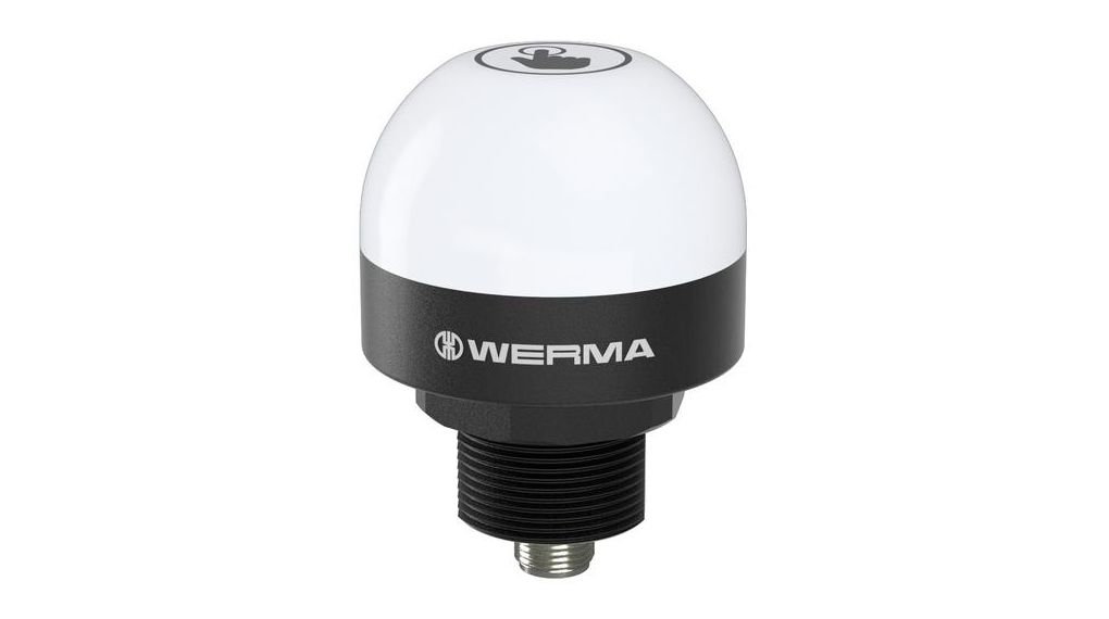 Werma MC55 Series Multicolour Flashing Beacon, 24 V, Built -In-Mount, LED Bulb, IP65, IP69K