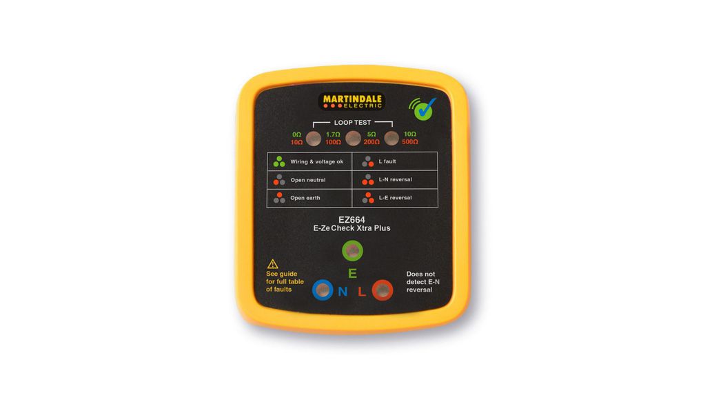 Ez664 Audible Socket Earth Loop Tester 230V 30mA 91mm