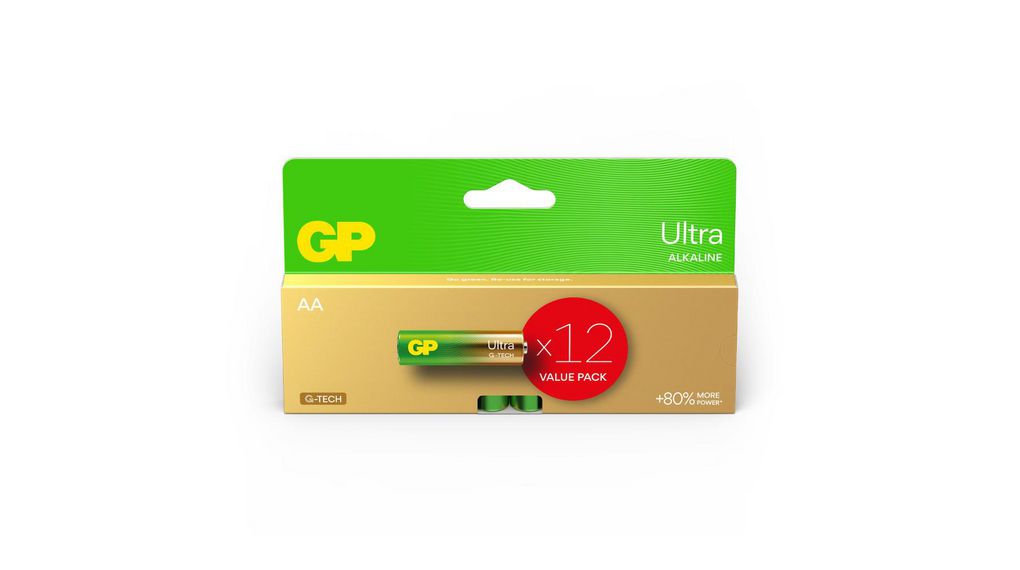 Ultra Plus Alkaline Manganese Dioxide AA Battery 1.5 V, Dioxyde de manganèse alcaline, AA, 1.5V