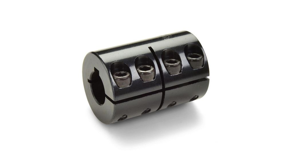 Ruland MCLC-10-10-F Rigid Shaft Coupling, 29 mm Outside Diameter, Black Oxide Steel, 105 Nm